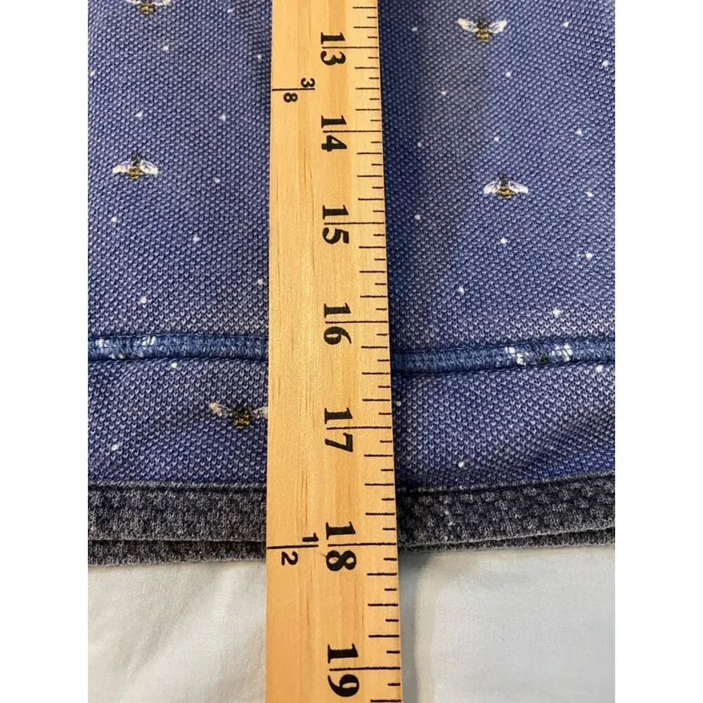 Fat Face UK Kids Cotton Pique Quarter Zip Pullover Blue Bee 10